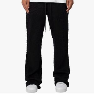 Men's Black Fuzzy Pants NWOT XS